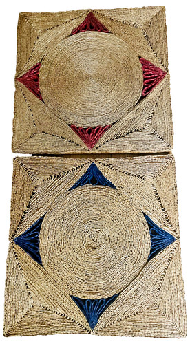 Natural handwoven jute - handwoven, table